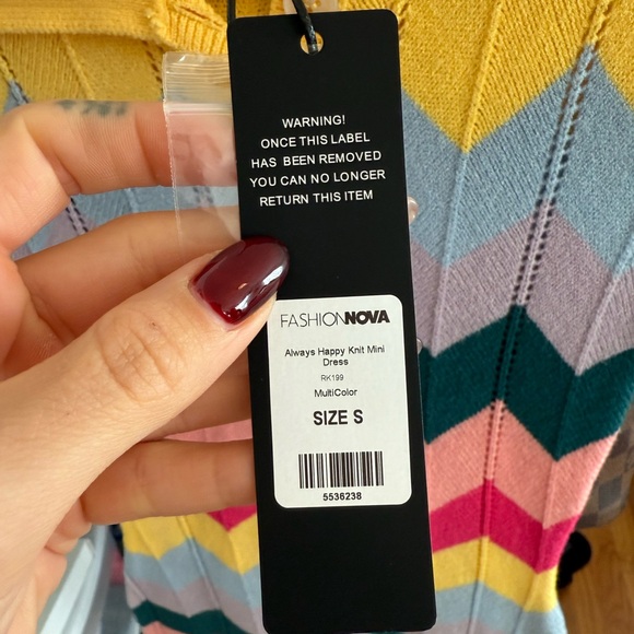 Fashion Nova Vibrant Chevron Mini Dress - Picture 3 of 4